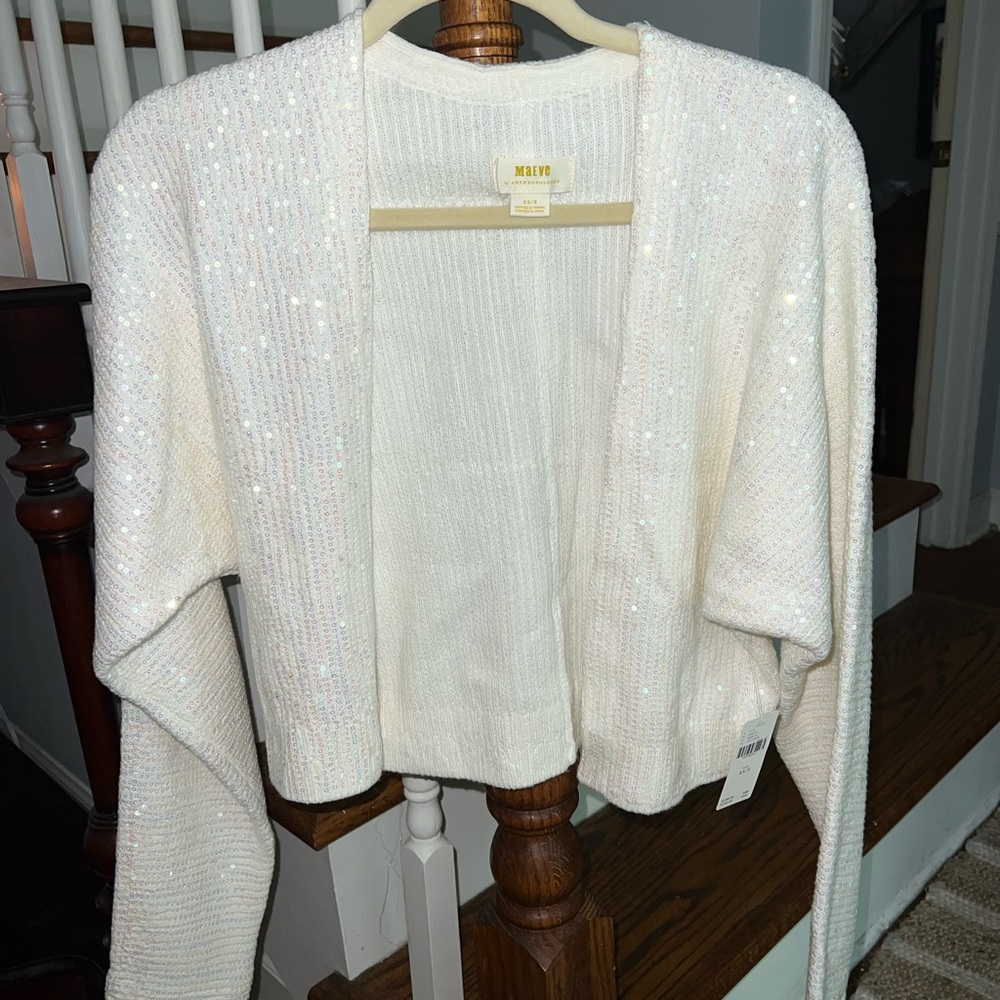 Maeve by Anthropology Sequin Jacket/Cardigan Blouse